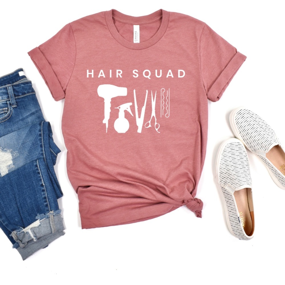Hair Stylist Squad - Htr Clay T-shirt, Graphic Tee